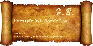 Hartyáni Boróka névjegykártya